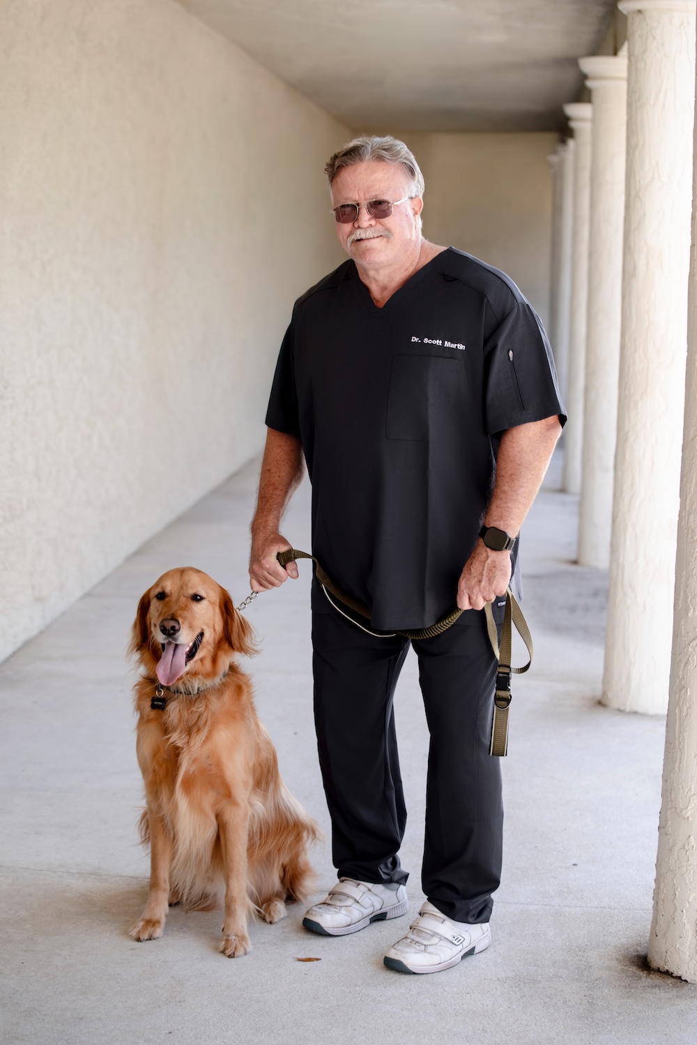 Dr.Martin and Pet Dr.Martin with pet dog
